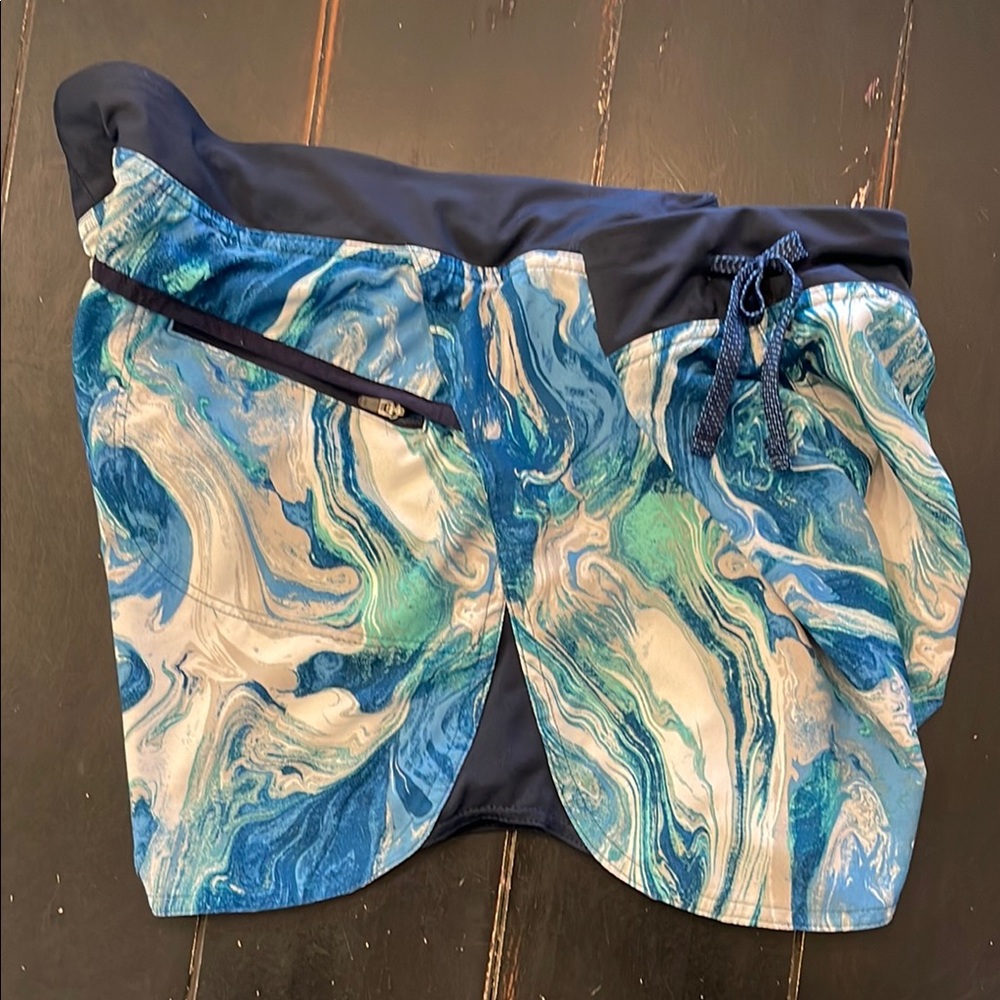 Patagonia Blue and Green Women's Swim Shorts